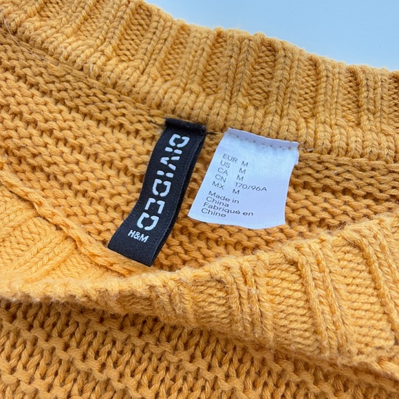 Divided Knit Sweater Mustard Yellow Size M - Picture 5 of 9